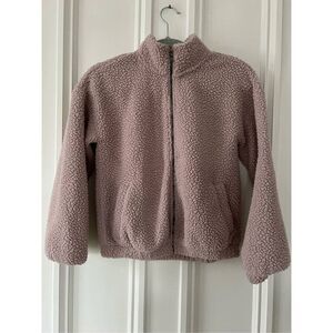 Old Navy light pink sherpa fleece zip coat 14-16 XL